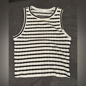 Gaze Monochrome Striped Tank Top
